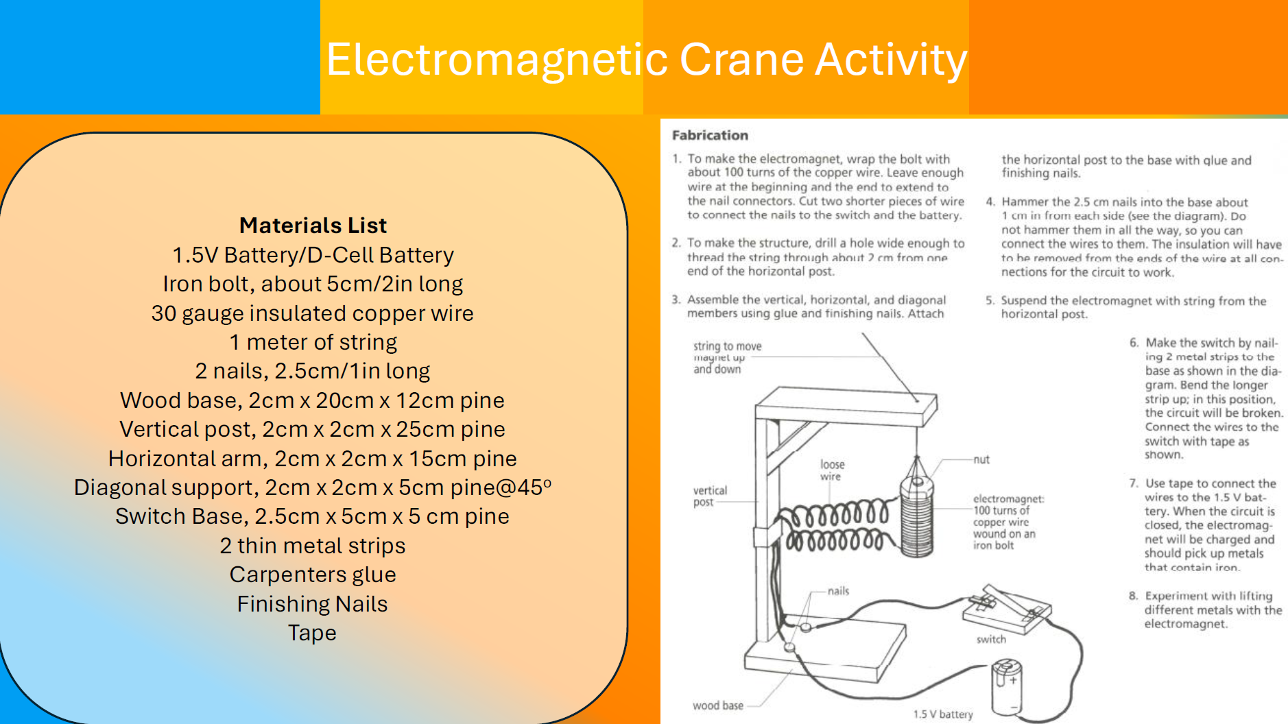 Electromagnetic Crane