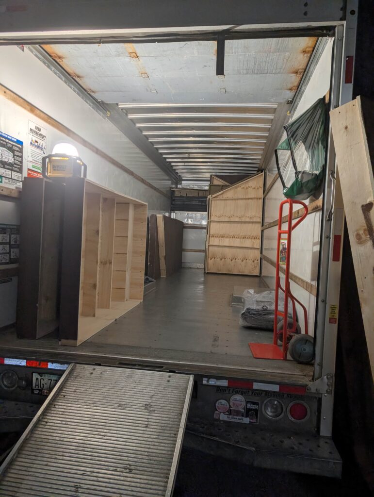 One of many loads on the moving truck