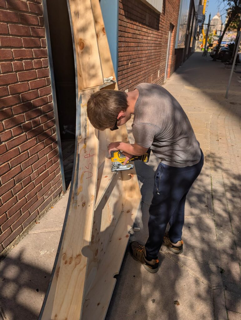 Making adjustments on moving day.