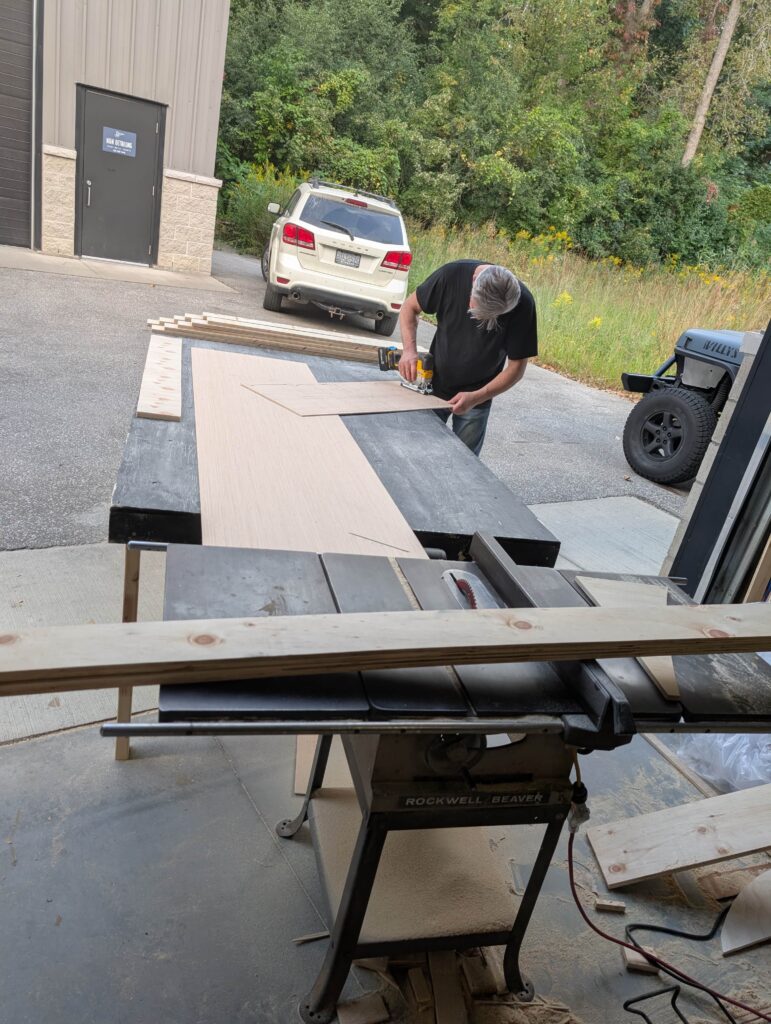 Building the set at the build site